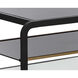 Ambretta 44 X 24 inch Black / Smoke Grey Coffee Table